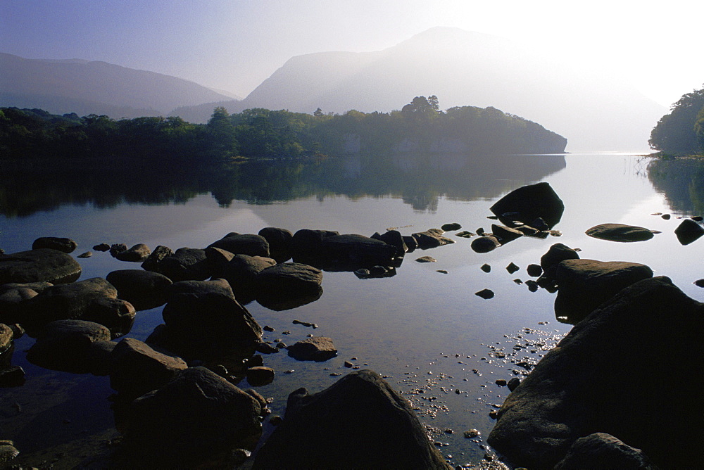 Rocks in a lake, Lake Killarney, County Kerry, Republic of Ireland