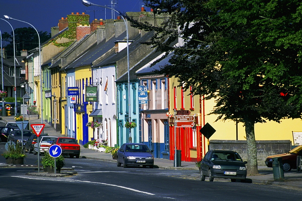 Cars parked in front of a building, Adare, Republic of Ireland