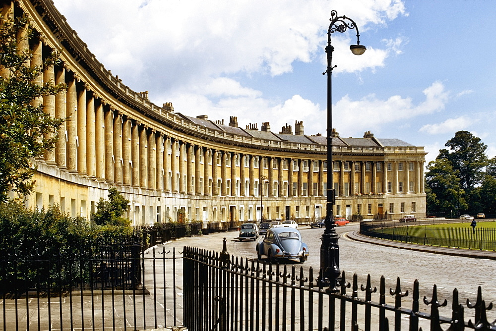 Exterior of Royal Crescent Bath, England