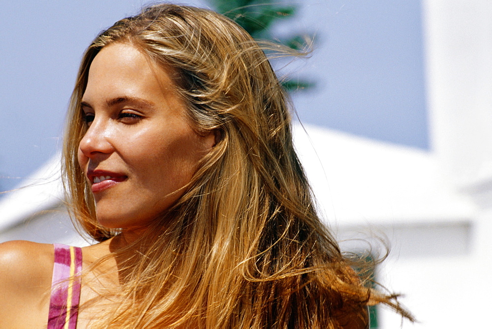 Profile of a beautiful woman, St. Georges, Bermuda