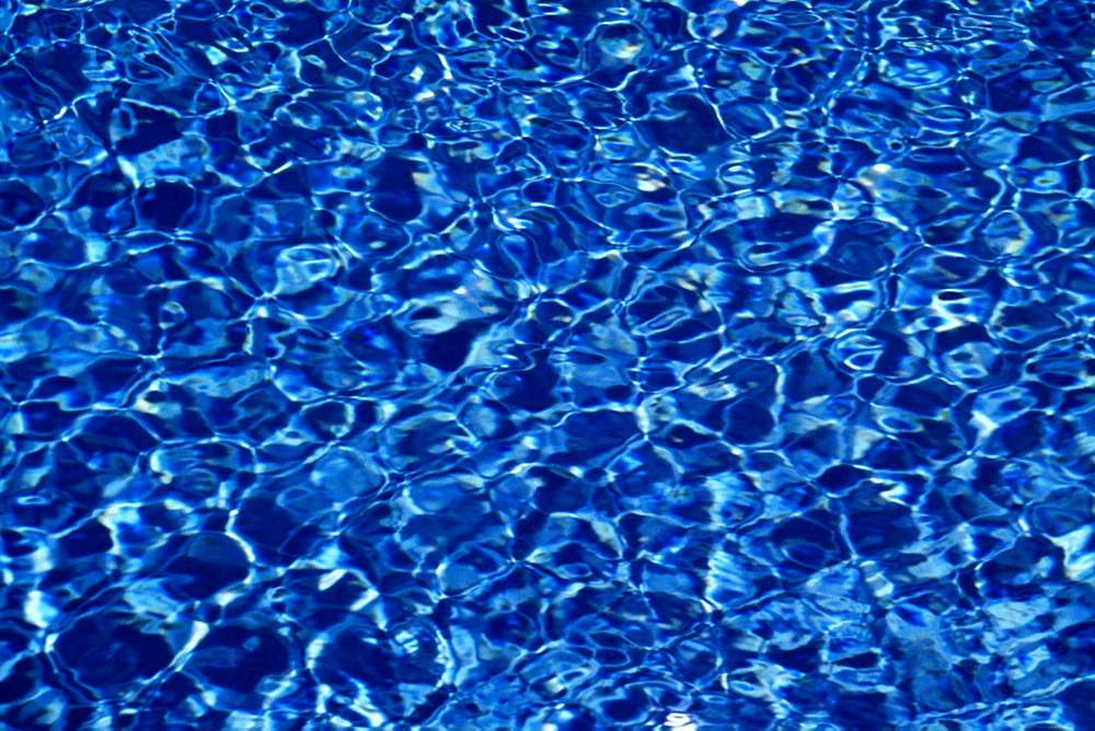High angle view of clear blue water, Bermuda