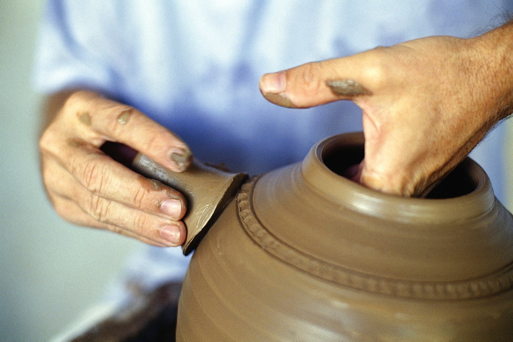 Bill Grace is a talented potter on the island of Barbados, Caribbean