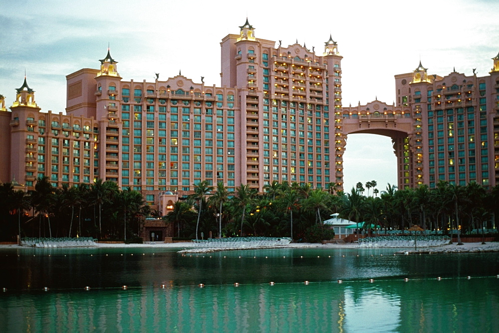 Spectacular view of Atlantis Resort, Paradise Island, Nassau, Bahamas