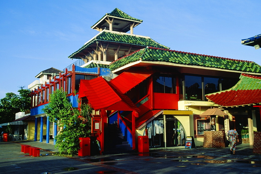 Side view of International Bazaar, Freeport, Grand Bahamas, Bahamas