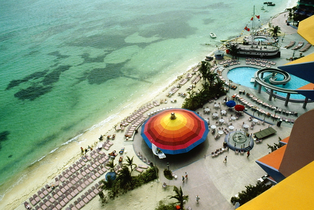 Beachfront of Crystal Palace Hotel, Nassau, Bahamas