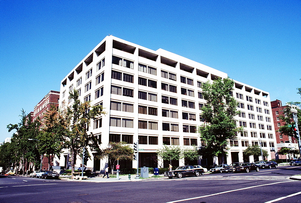 Low angle view of a government building, Security and Exchange Commission, Washington DC, USA