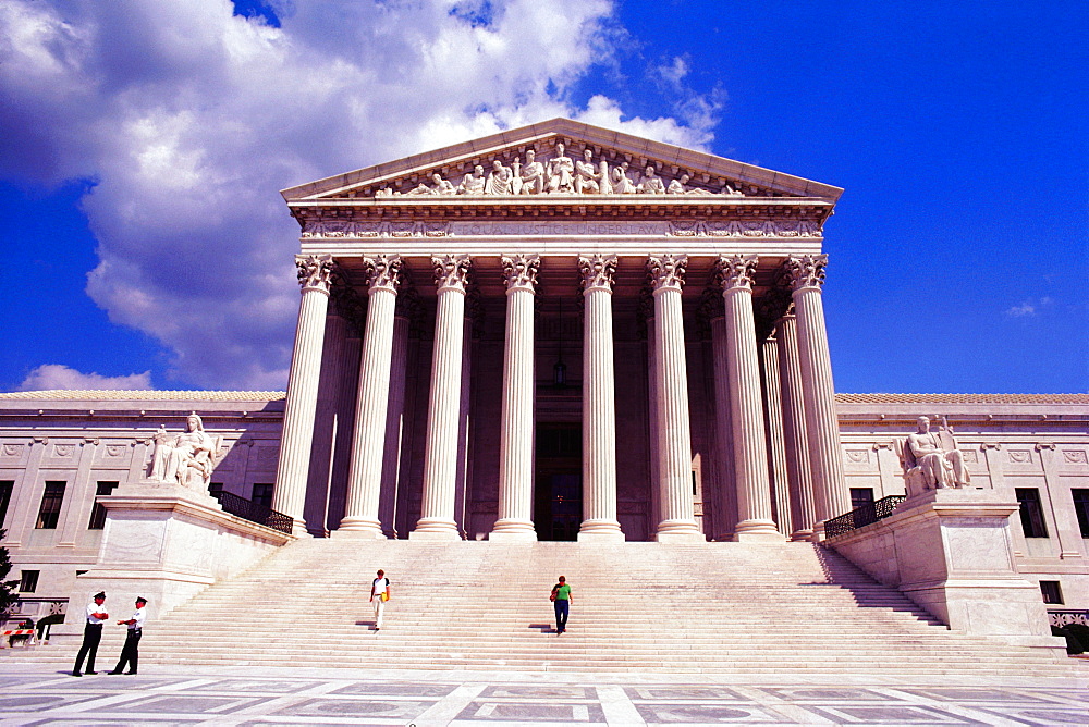 Facade of a government building, US Supreme Court, Washington DC, USA