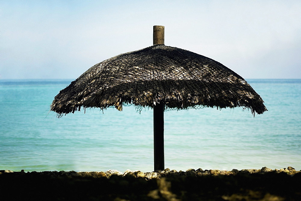 Close-up of a beach umbrella