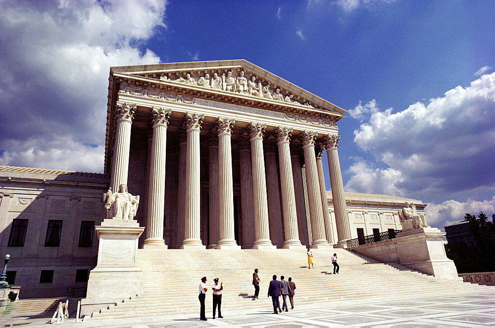 Facade of a government building, US Supreme Court, Washington DC, USA