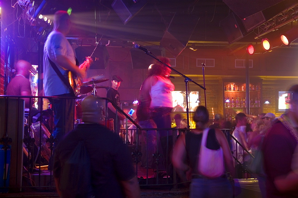 Group of people dancing at a nightclub, New Orleans, Louisiana, USA