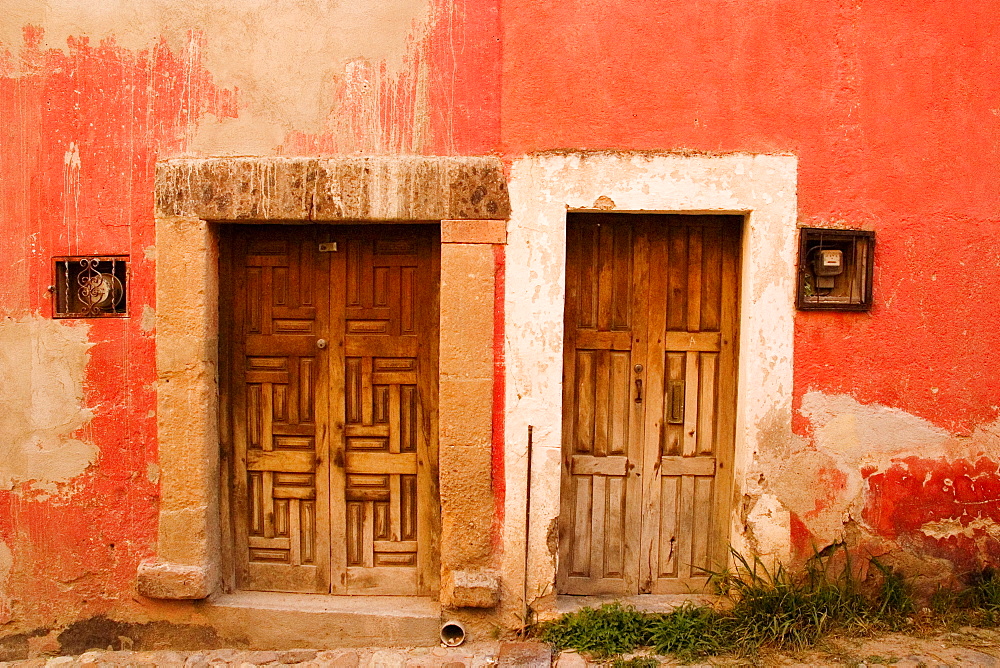 Closed doors of a building, Mexico