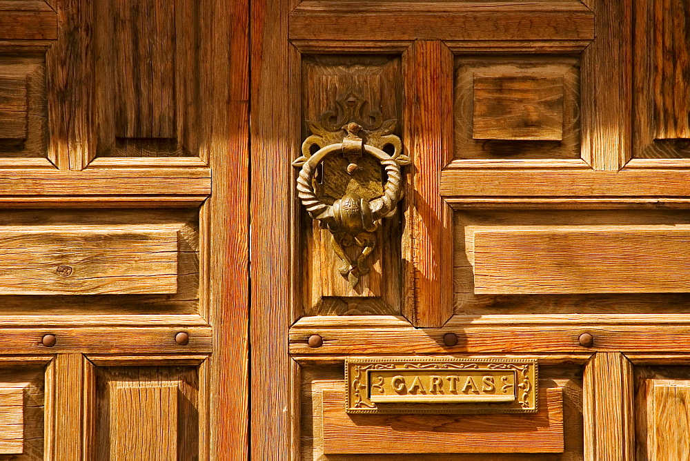 Close-up of a doorknocker