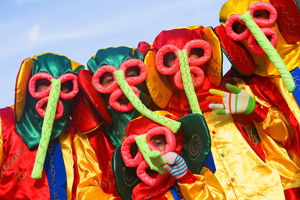 Close-up of a group of people wearing costume