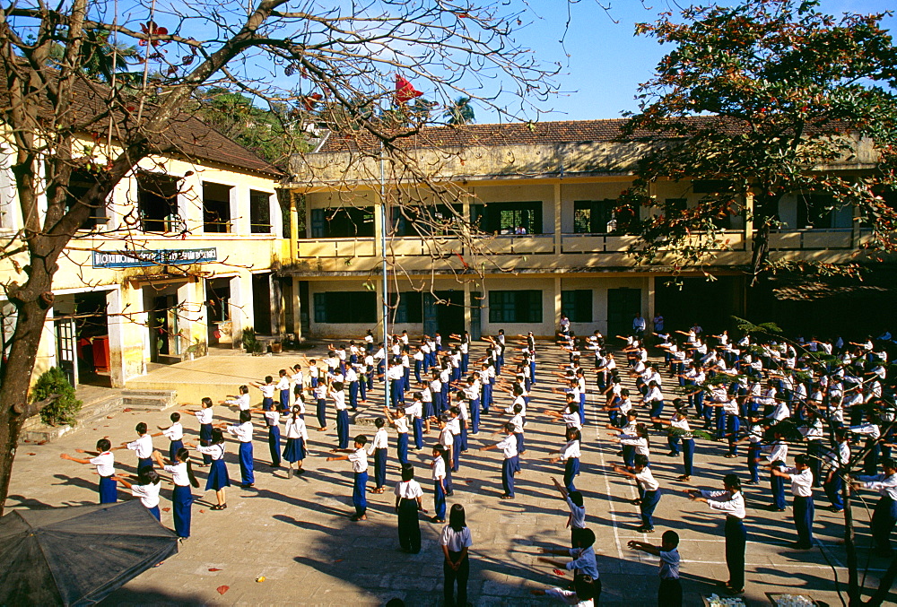 School yard exercise, Nha Trang, Vietnam