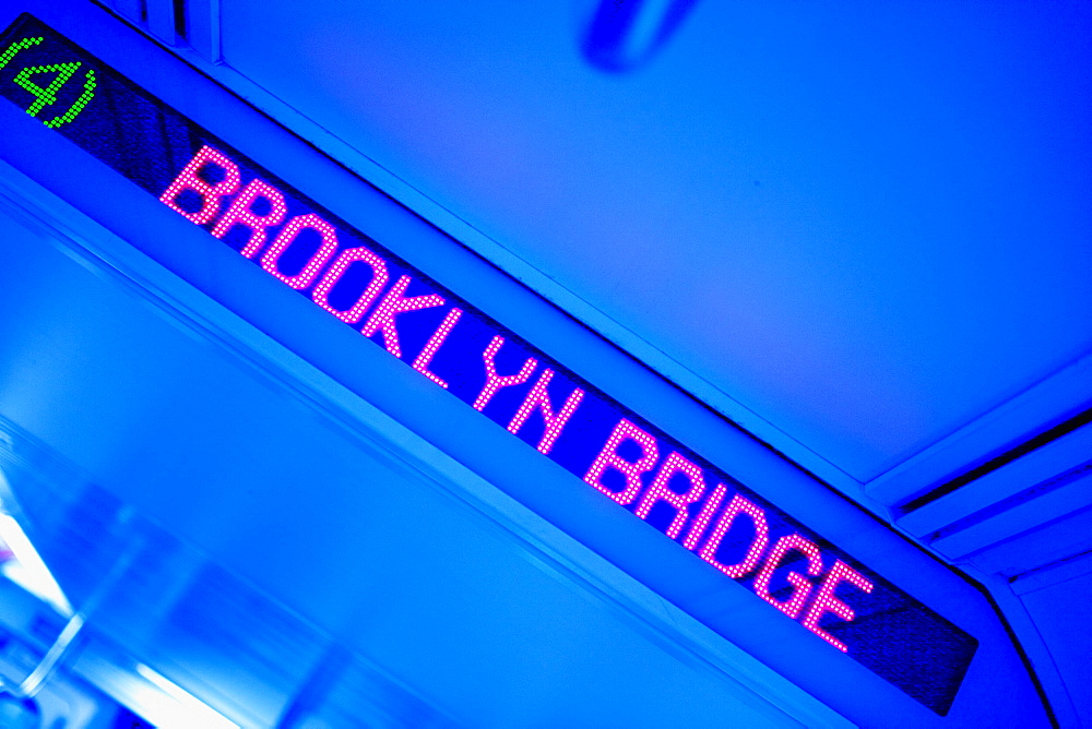 Low angle view of an information board