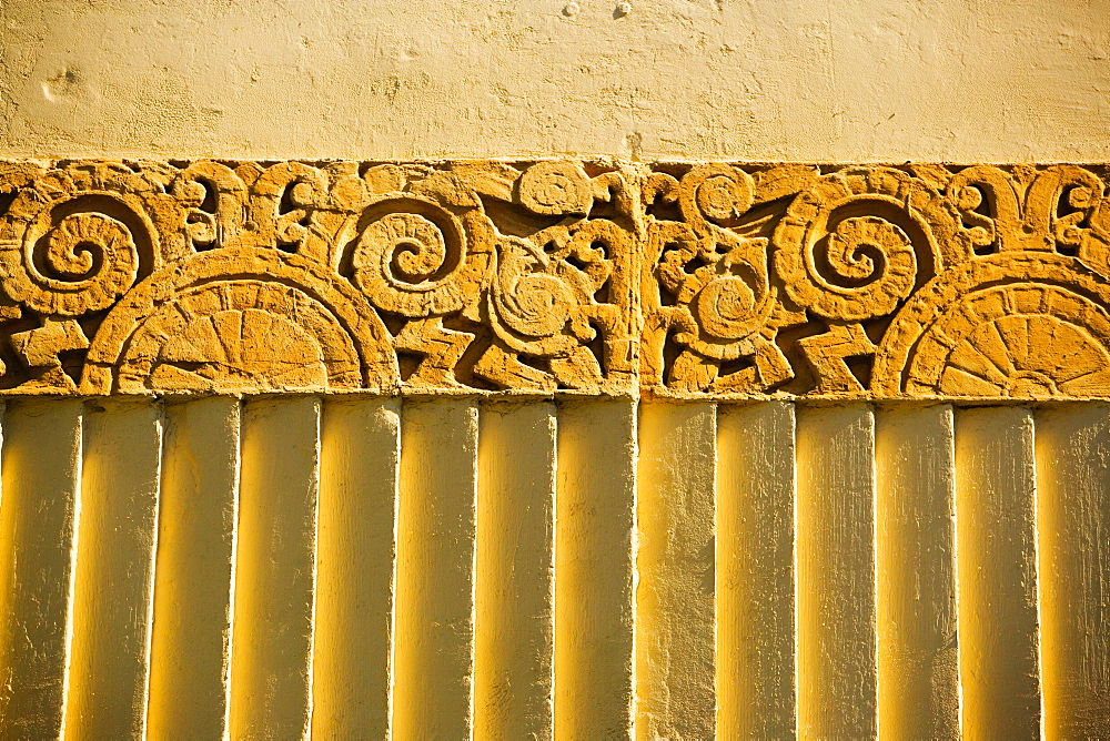 Close-up of carving on the wall