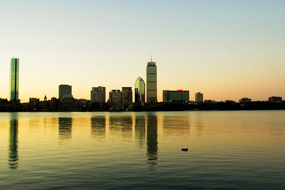 Skyscrapers on a waterfront, Boston, Massachusetts, USA