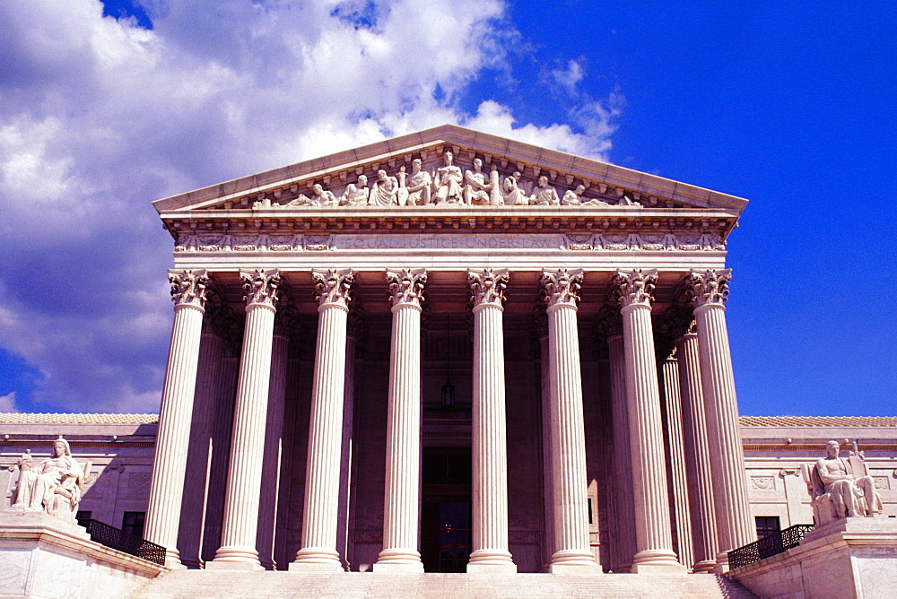 Facade of a government building, US Supreme Court, Washington DC, USA