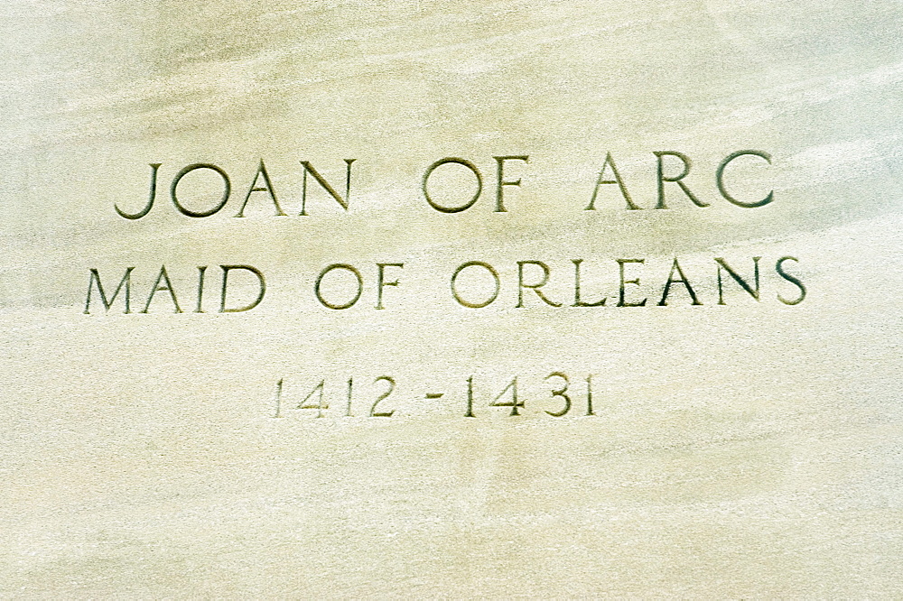 Close-up of text on marble, New Orleans, Louisiana, USA