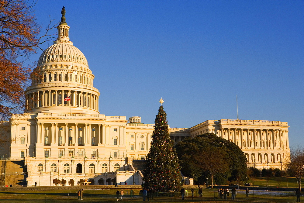 Facade of a government building, Capitol Building, Washington DC, USA