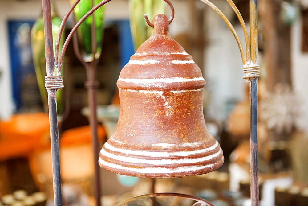 Close-up of a clay bell, San Diego, California, USA