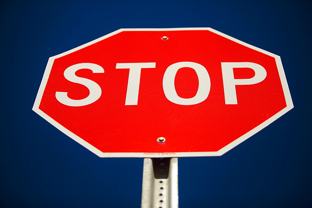 Low angle view of a stop sign