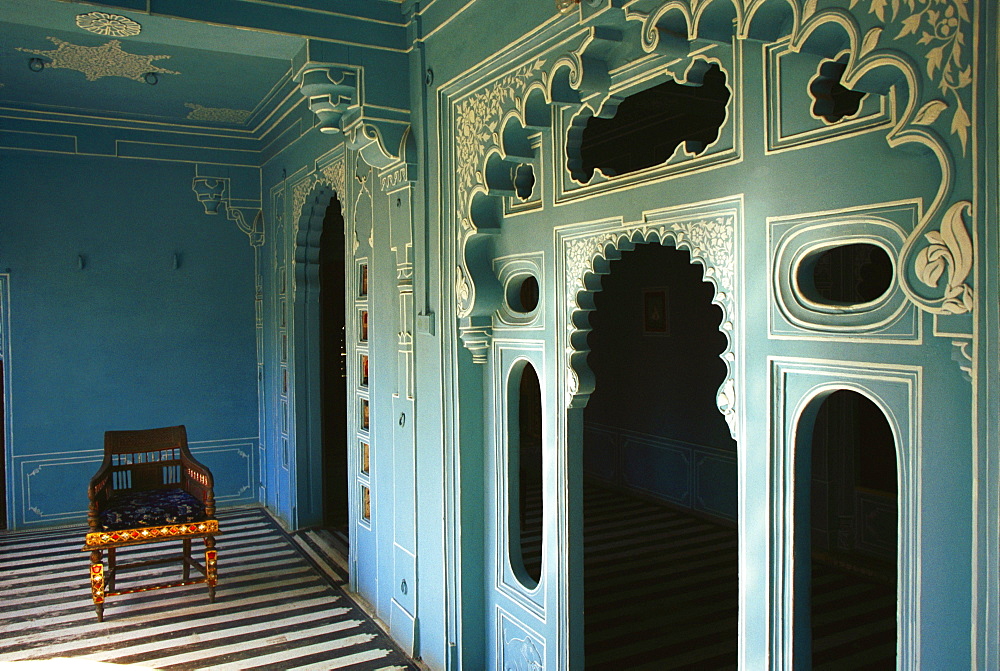 Interiors of a palace, Fateh Prakash Palace, Udaipur, Rajasthan, India