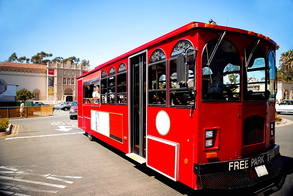 Close-up of a trolley car, San Diego, California, USA