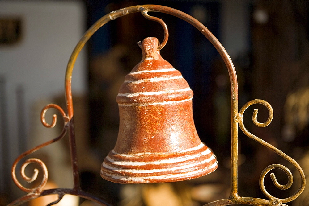 Close-up of a clay bell, San Diego, California, USA