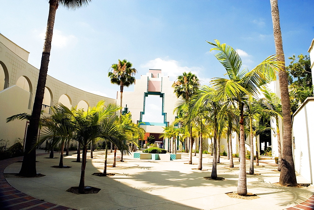 Driveway of a building, Beverly Hills City Hall, Los Angeles, California, USA