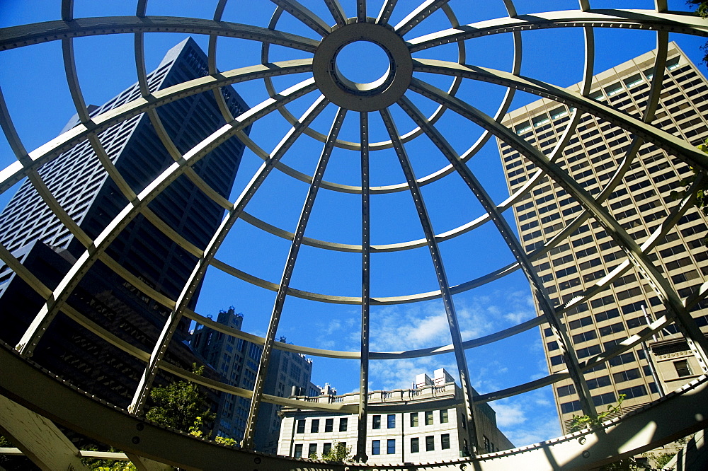 Low angle view of an Atrium, Boston, Massachusetts, USA