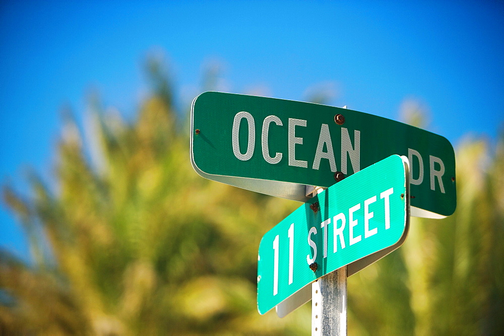 Close-up of a street name sign