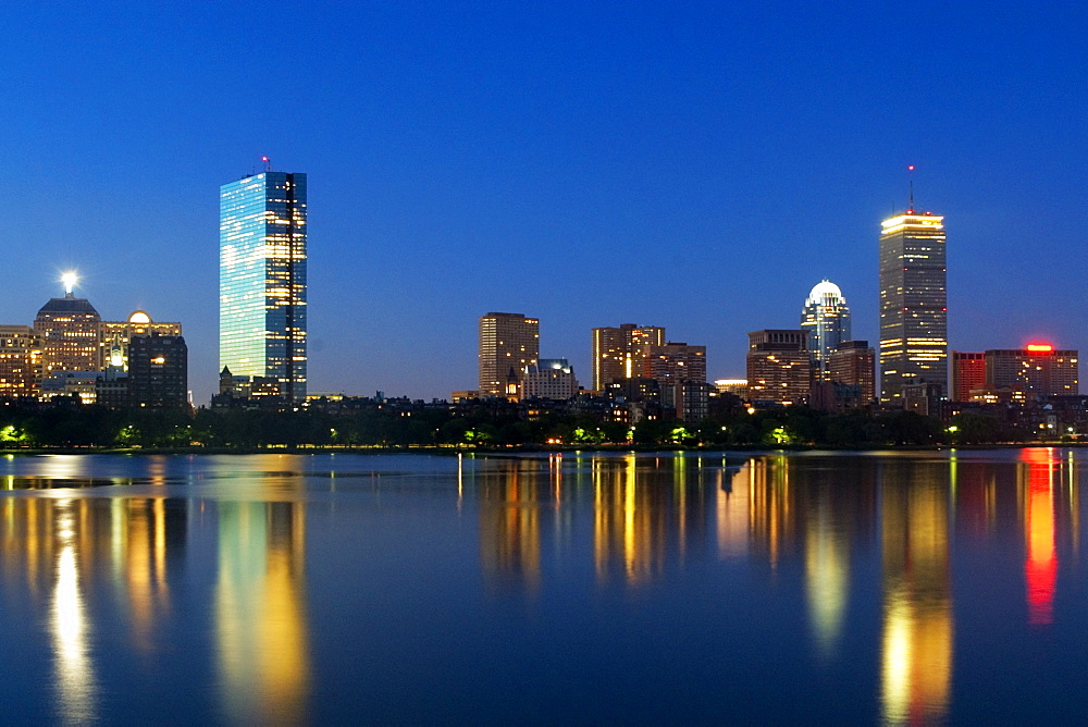 Buildings on a waterfront, Charles River, Boston, Massachusetts, USA