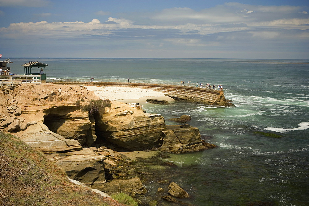 High angle view of reefs, La Jolla Reefs, San Diego, California, USA