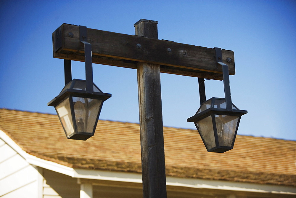 Low angle view of an old fashioned street light