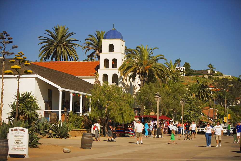 People walking on the street, Old Town San Diego, San Diego, California, USA