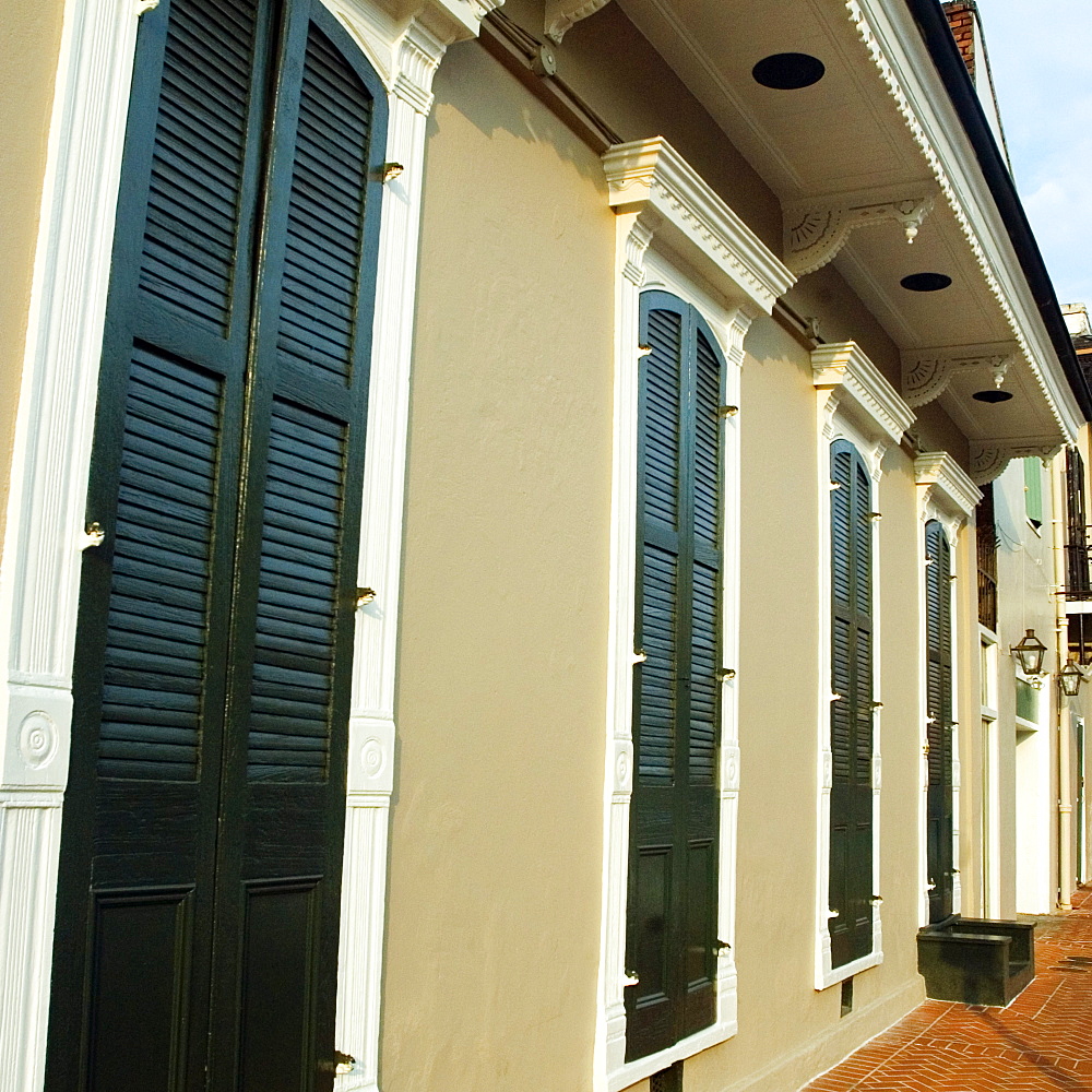 Closed doors of a building, New Orleans, Louisiana, USA