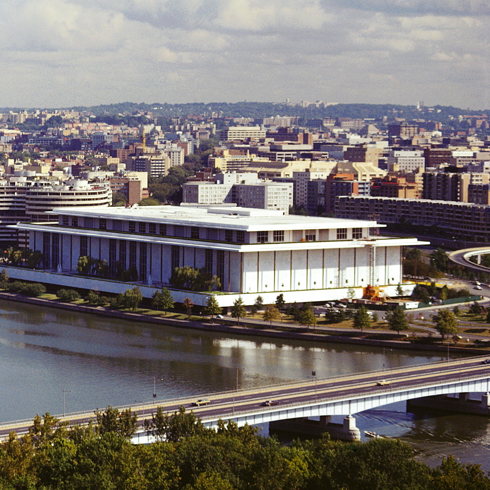 Aerial view of a government building, Kennedy center, Washington DC, USA