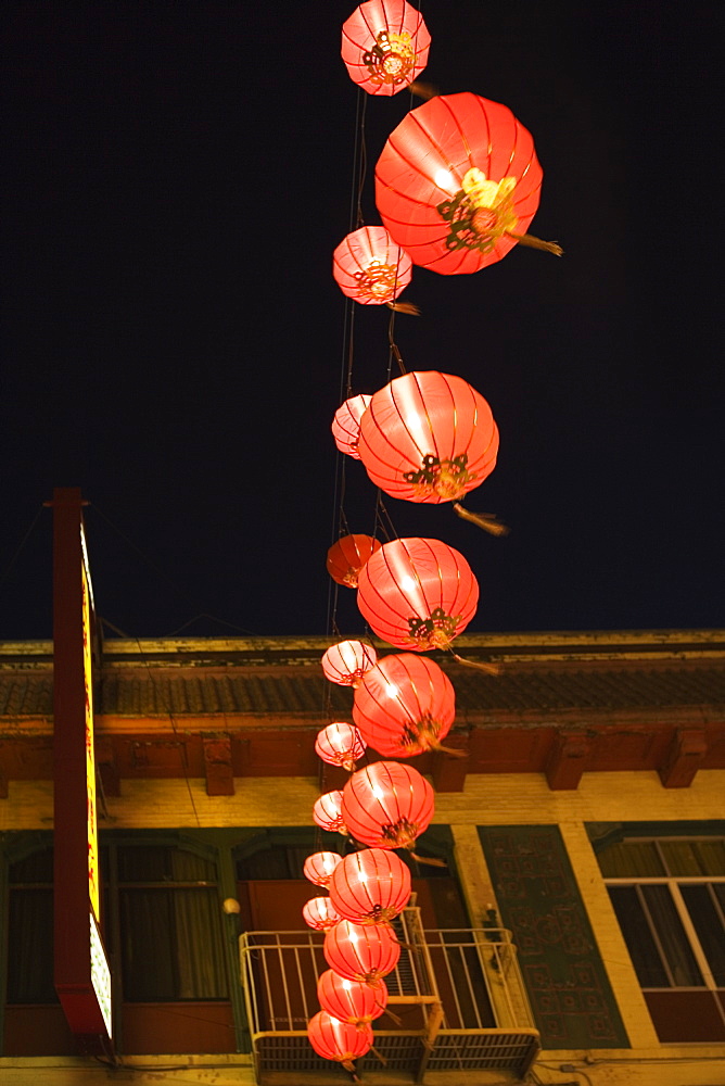 Low angle view of electric light