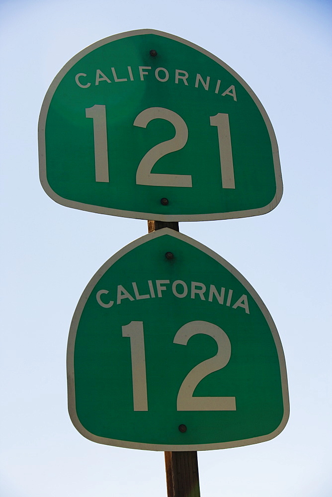 Low angle view of road sign