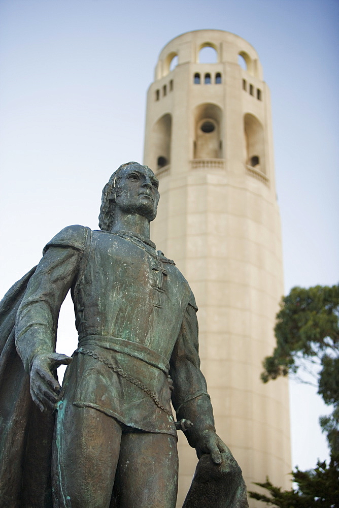 Low angle view of a statue, San Francisco, California, USA