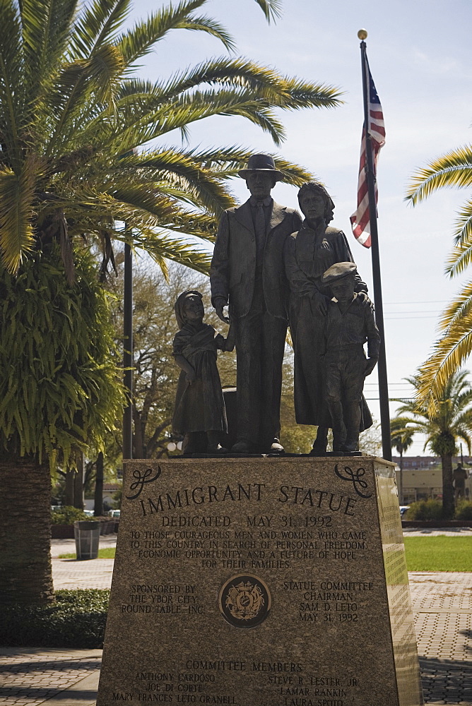 Statues in a park, Ybor City, Tampa, Florida, USA