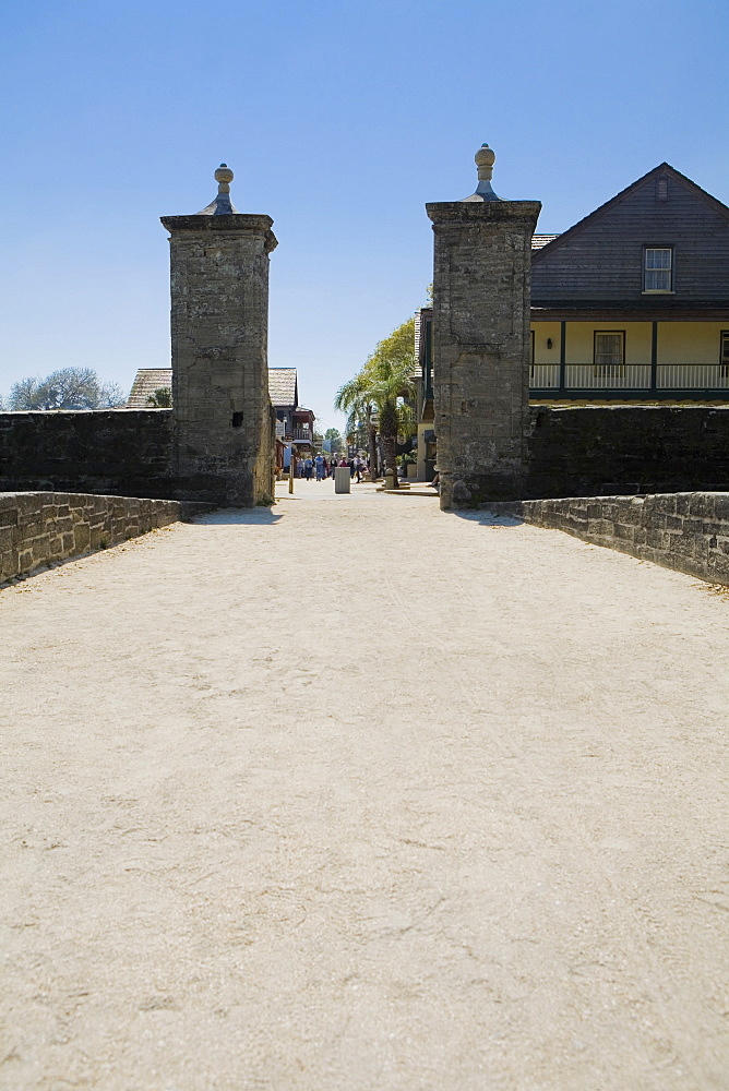 Path leading to a gate, St. Augustine, Florida, USA