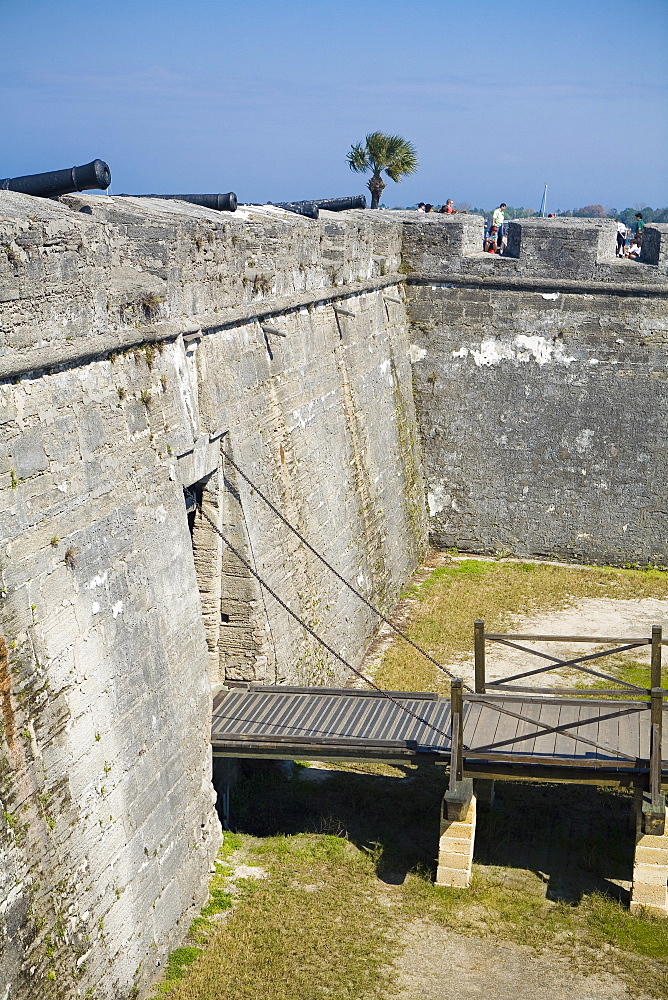 High angle view of a gate, Castillo De San Marcos National Monument, St. Augustine, Florida, USA