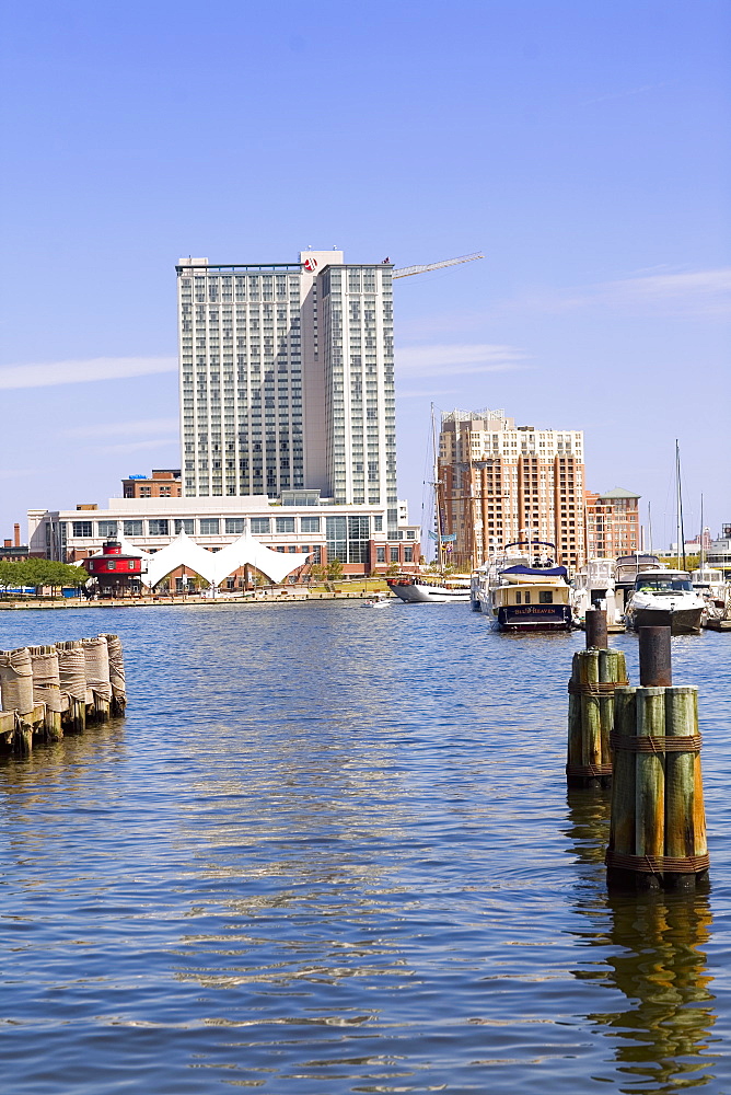 Buildings at the waterfront, Inner Harbor, Baltimore, Maryland, USA