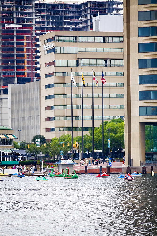 Buildings at the waterfront, Inner Harbor, Baltimore, Maryland, USA