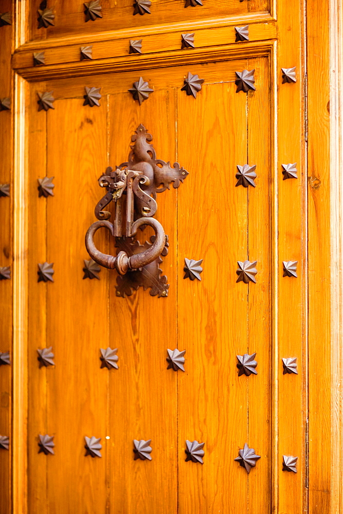 Close-up of a doorknocker, Toledo, Spain