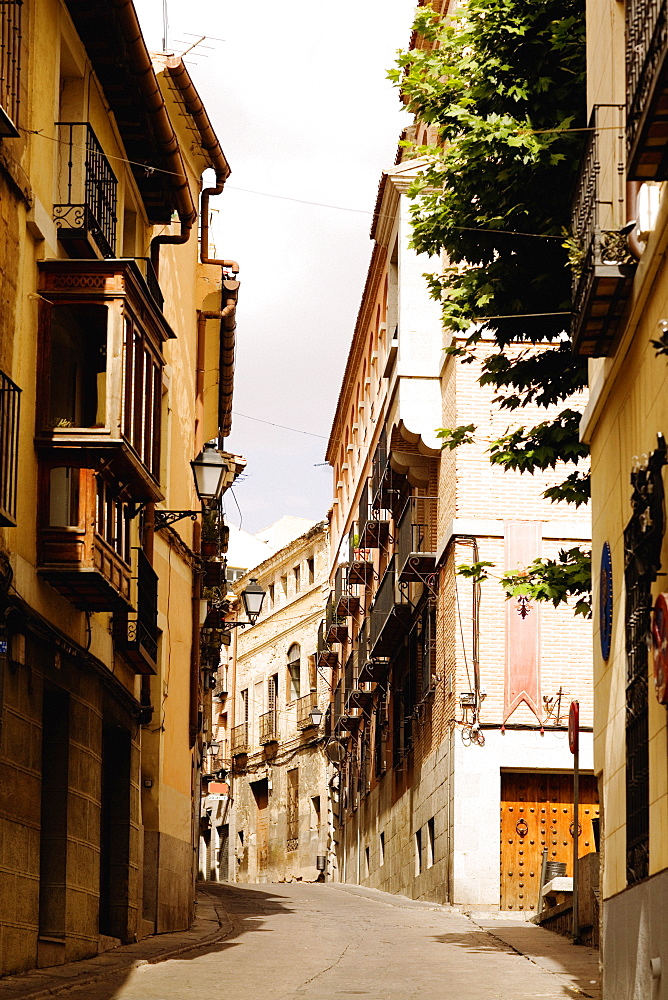 Buildings along a street, Toledo, Spain