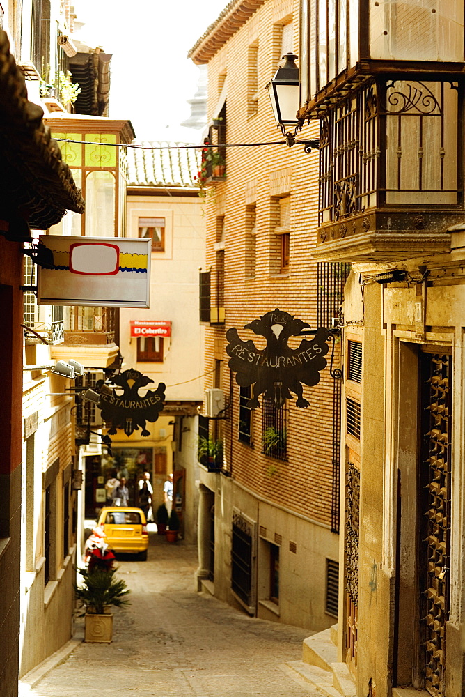 Buildings along a street, Toledo, Spain