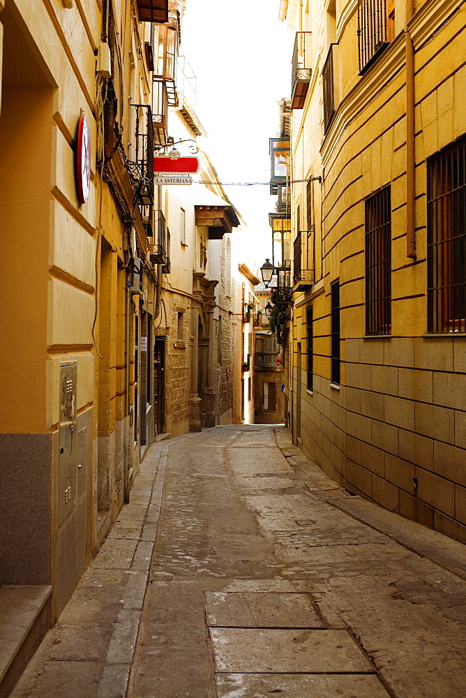 Buildings along a street, Toledo, Spain